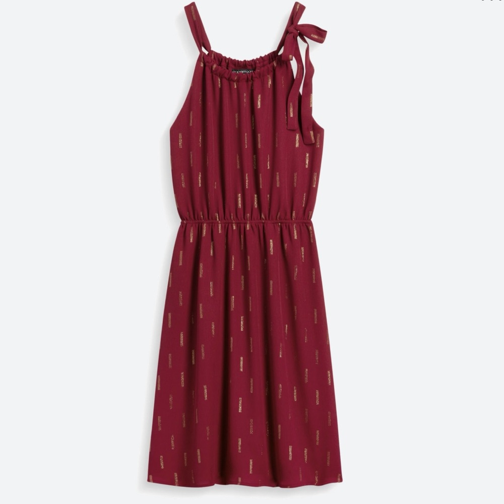Papermoon Fatima Maroon and Gold Dress LP